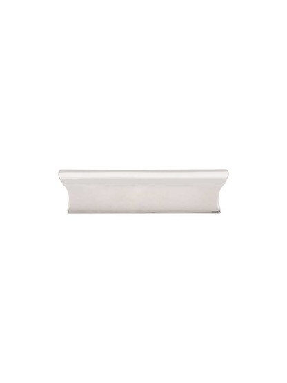 Glacier Cabinet Pull - 3 inch Center-to-Center in Polished Nickel.
